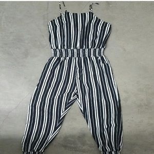 stripe jumpsuit